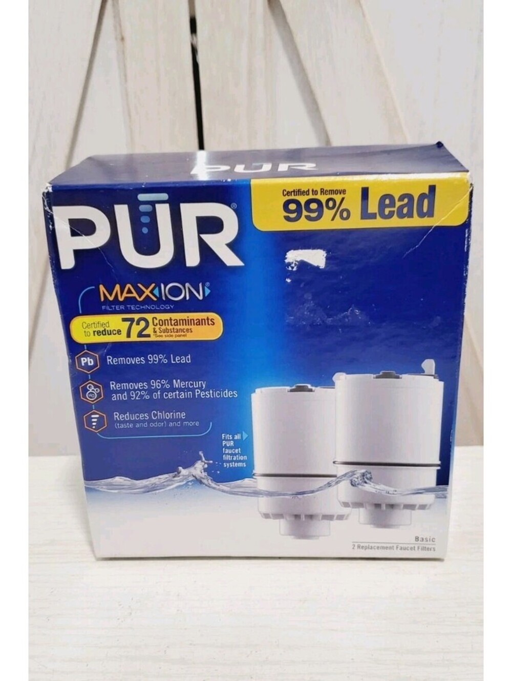 PUR Maxion NEW SEALED Basic Replacement Faucet Water Filter RF3375 2 Pack